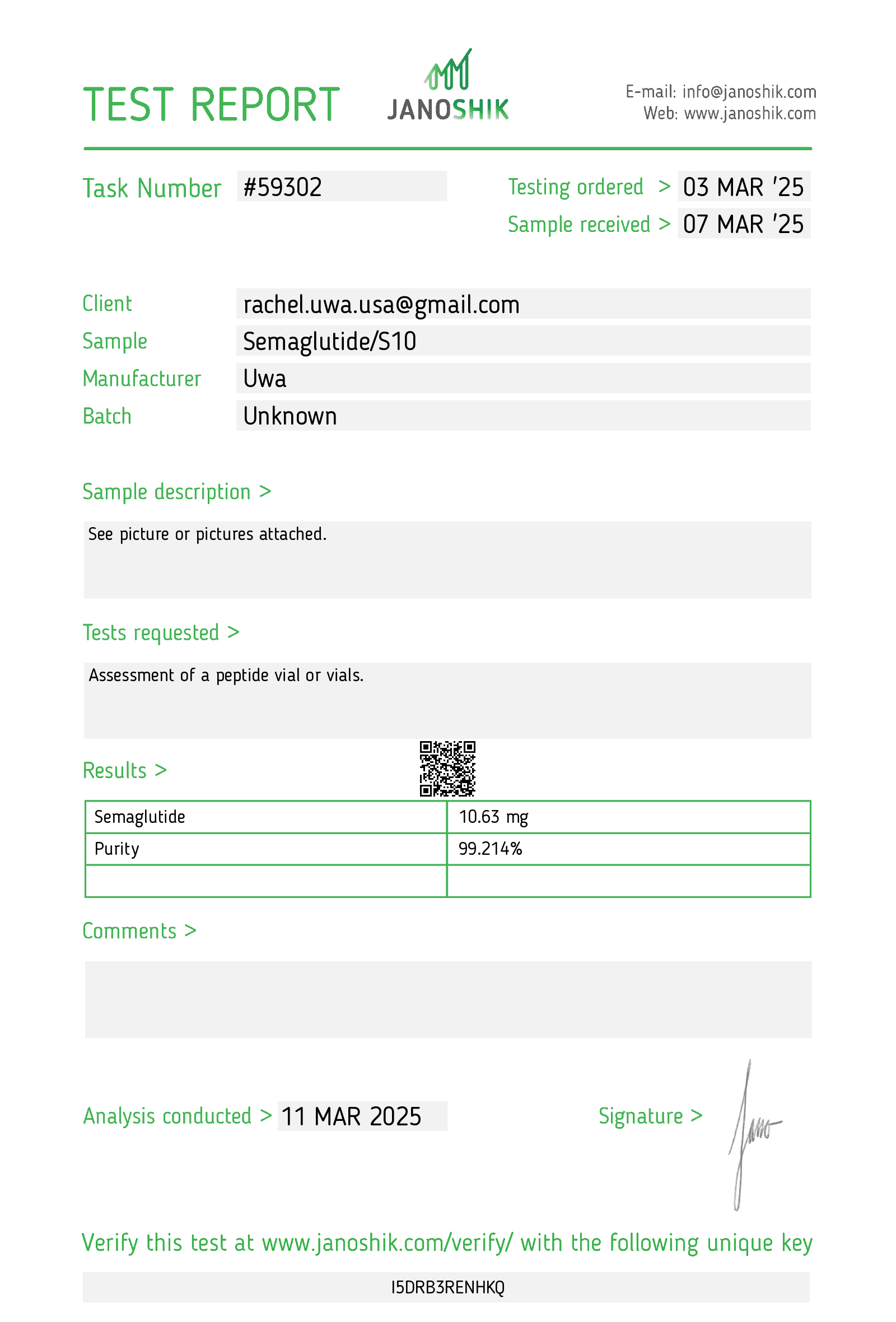 Semaglutide report #59302