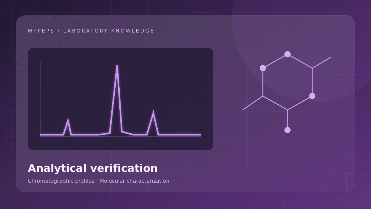 Illustrated chromatographic profile and molecular structure
